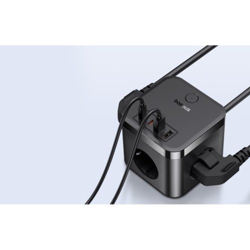 Listwa zasilająca Baseus PowerCombo 3AC+2U+2C 30W EU (1,5m; czarny)