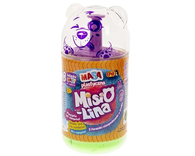 Misiolina masa plastyczna 2x50g + 2 foremki