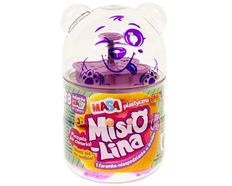 Misiolina Masa plastyczna różowa 60g + 1 foremka