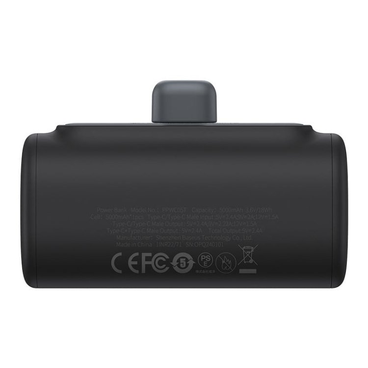 Powerbank Baseus Compact 5000mAh USB-C (czarny)