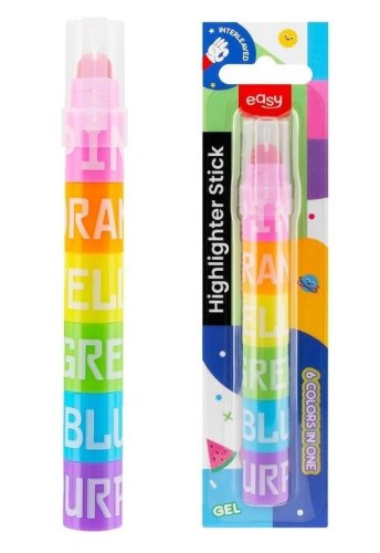 Zakreślacze przekładane 6 kolorów EASY