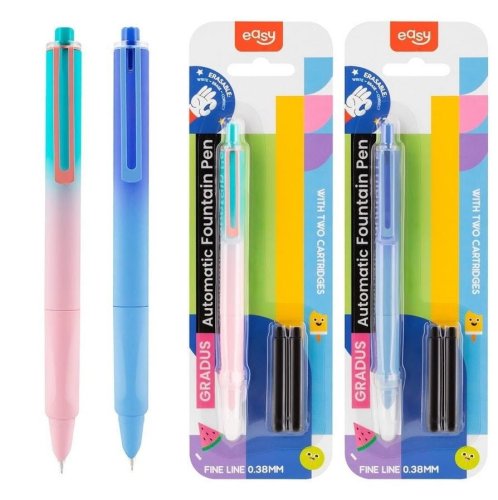 Pióro wieczne wymazywalne + 2 naboje mix EASY