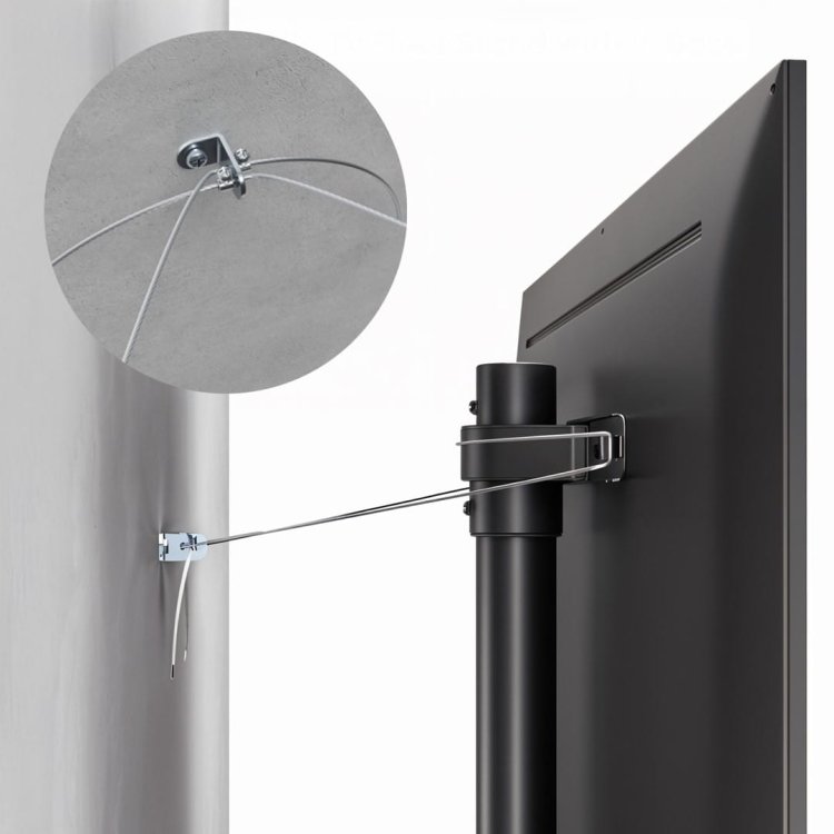 MACLEAN UCHWYT STOJAK PODŁOGOWY DO TELEWIZORA, 32-70", MAX. VESA 400X400, MAX. 40KG MC-494