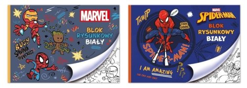 Blok rysunkowy A4/20K biały Spider man mix