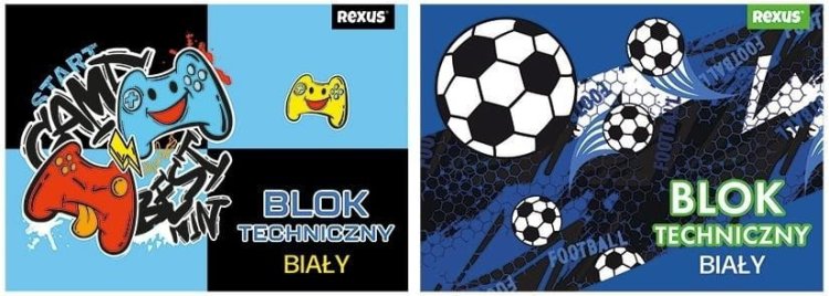 Blok techniczny A4/10K biały No name-chłopiec mix