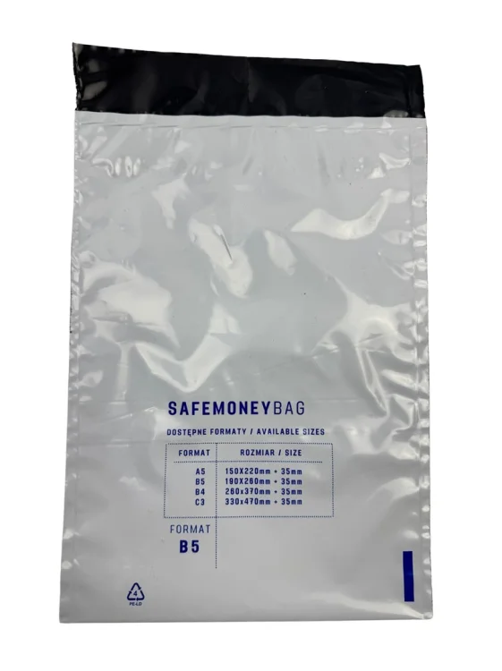 SAFEMONEYBAG Koperty bezpiecznie depozytowe biała B5 190x260+35 100 szt
