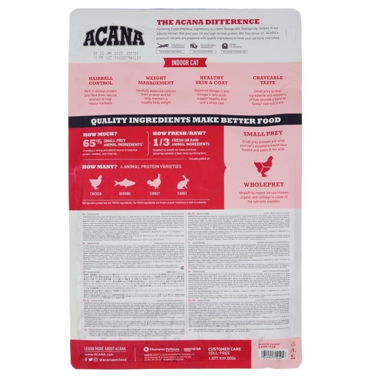 ACANA Indoor entrée cat 1.8kg