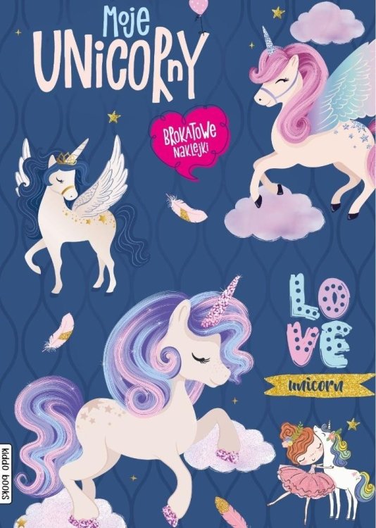 Moje unicorny z brokatem