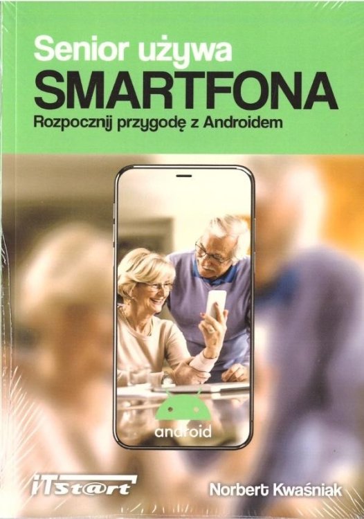 Senior używa smartfona