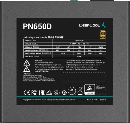 Zasilacz Deepcool PN650D 650w Gold Direct