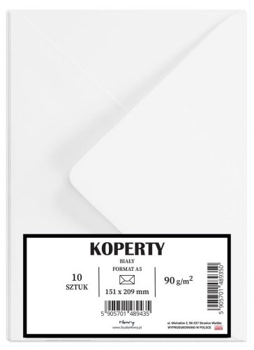Koperty A5 białe 10szt