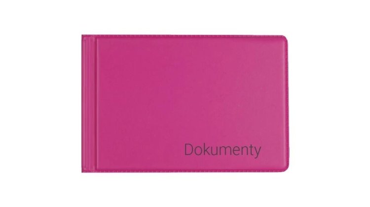 Okładka na dokumenty małe pink