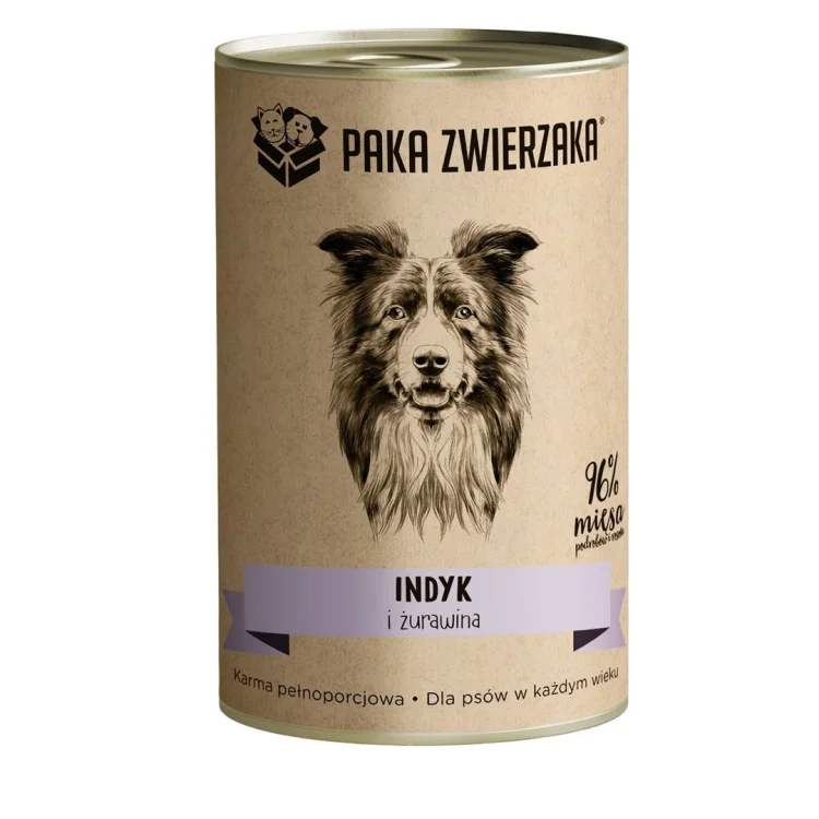 Paka Zwierzaka Indyk i żurawina 400g