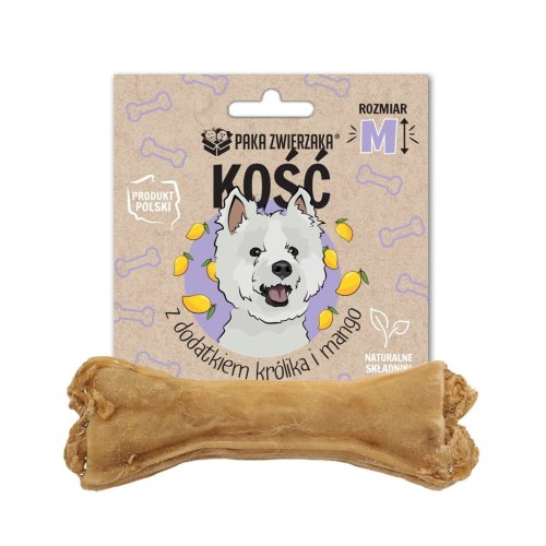 Paka Zwierzaka Kość z dodatkiem królika i mango M-12 cm 55g