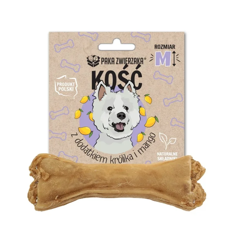 Paka Zwierzaka Kość z dodatkiem królika i mango M-12 cm 55g