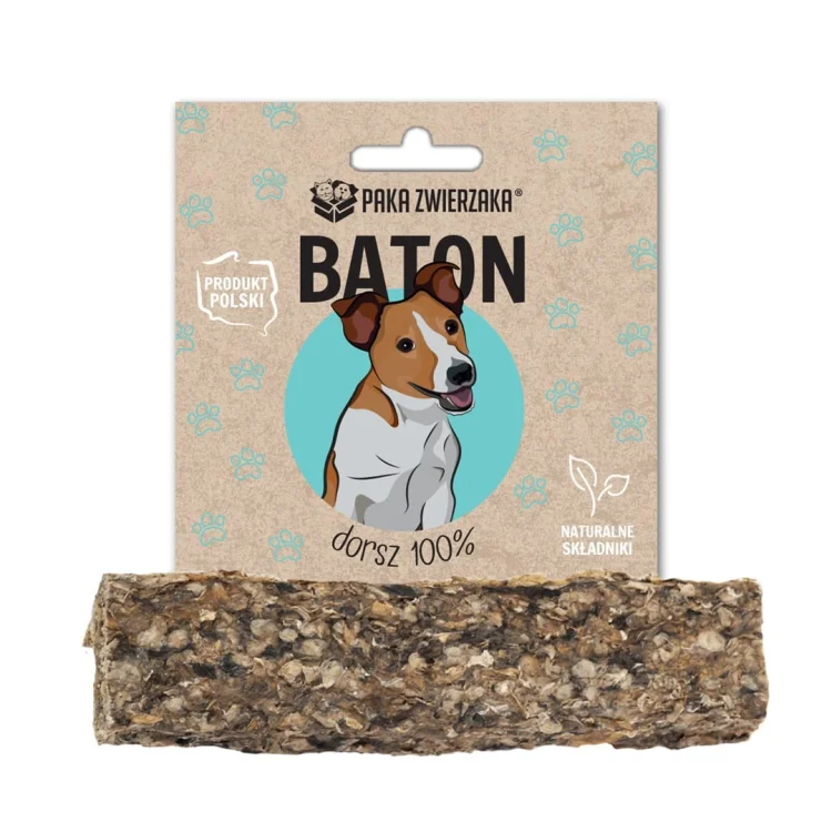 Paka Zwierzaka baton dorsz 100% 28g