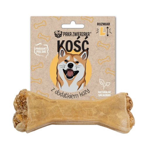 Paka Zwierzaka Kość z dodakiem kozy L-13,5 cm 70g