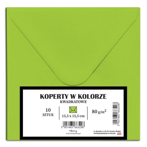 Koperty KW limonka 10szt