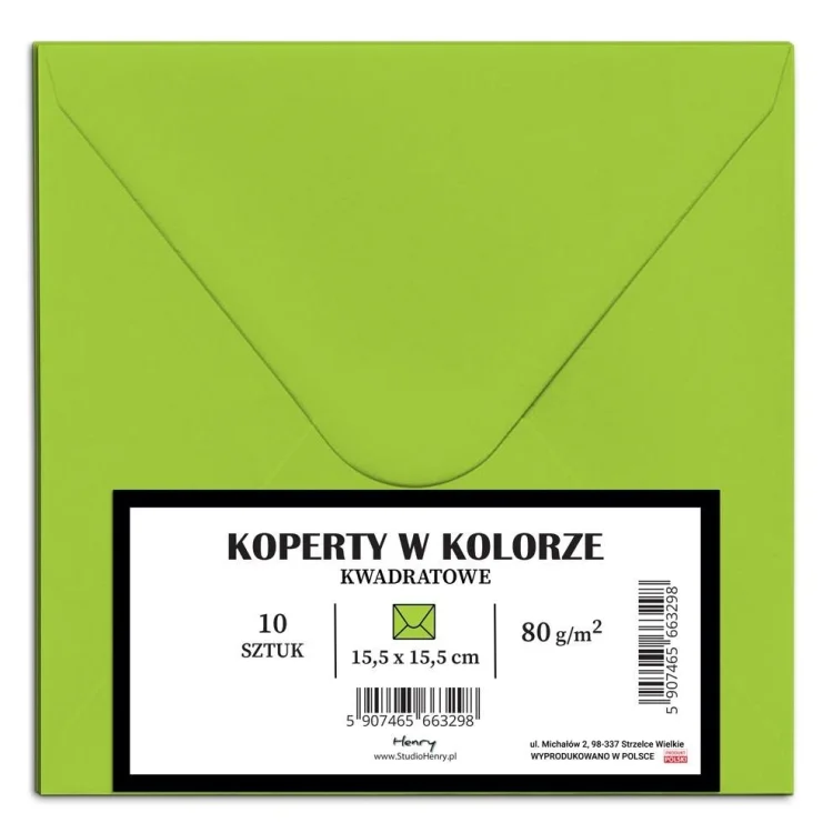 Koperty KW limonka 10szt