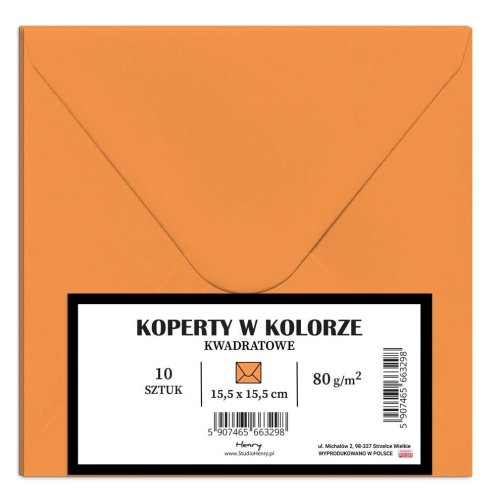 Koperty KW pomarańczowe 10szt