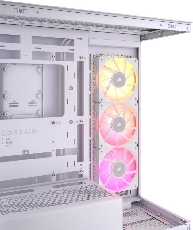 iCUE LINK 3500X RGB Tempered Glass Mid-Tower, White