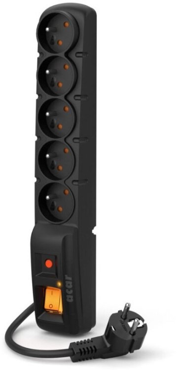 Listwa zasilająca Acar F5 PRO (1,5m ; czarny)