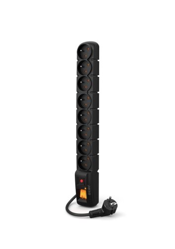 Listwa zasilająca Acar S8 (3m ; czarny)
