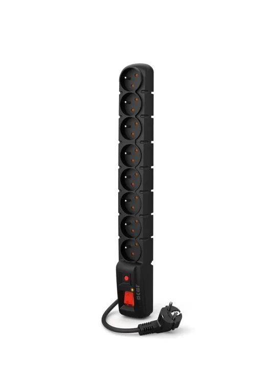 Listwa przeciwprzepięciowa Acar S8 PRO (3m ; czarny)