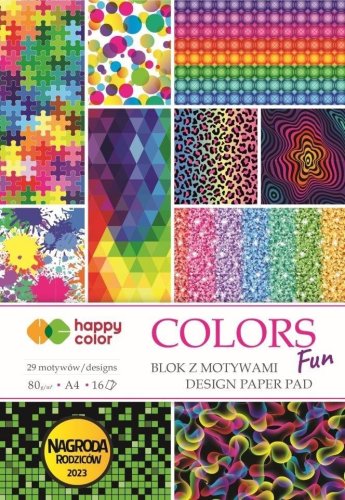 Blok z motywami Colors Fun A4/16K HAPPY COLOR