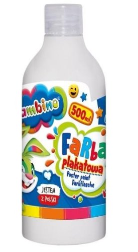 Farba plakatowa biała 500ml BAMBINO