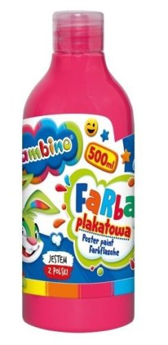 Farba plakatowa różowa 500ml BAMBINO