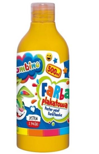 Farba plakatowa żółta 500ml BAMBINO
