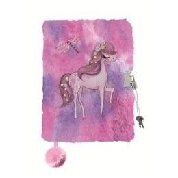 Pamiętnik z kłódką A5/96K 3D włochacz Horse