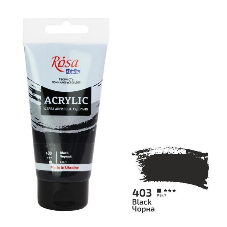 Farba akrylowa black 403 75ml