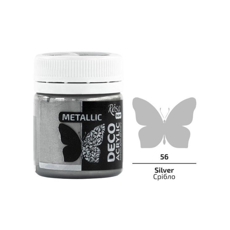Farba akrylowa metaliczna silver 56 20ml