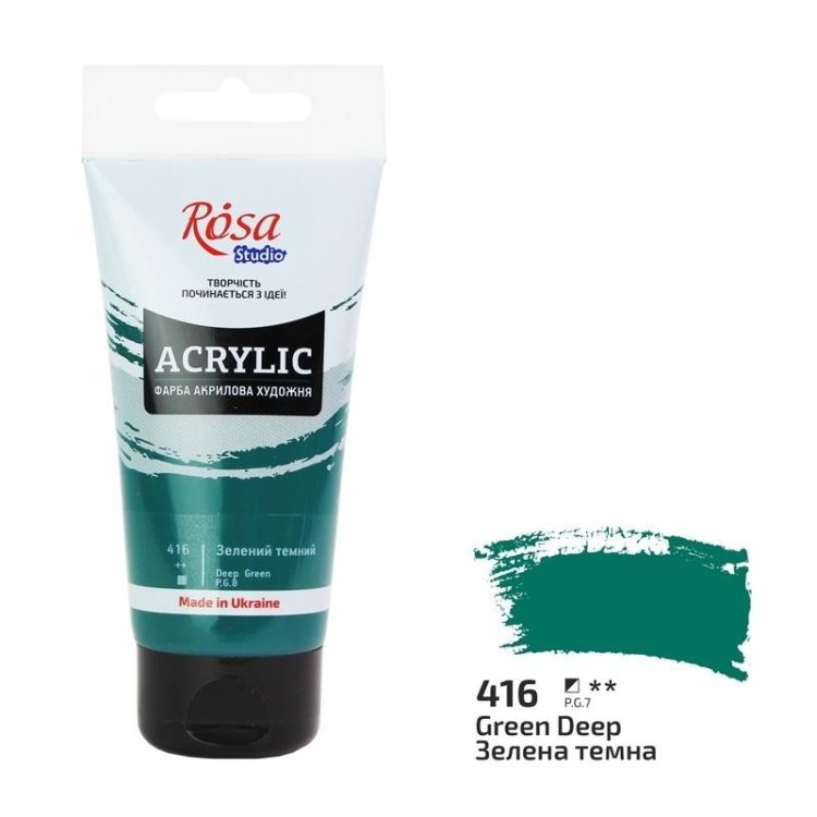 Farba akrylowa deep green 416 75ml