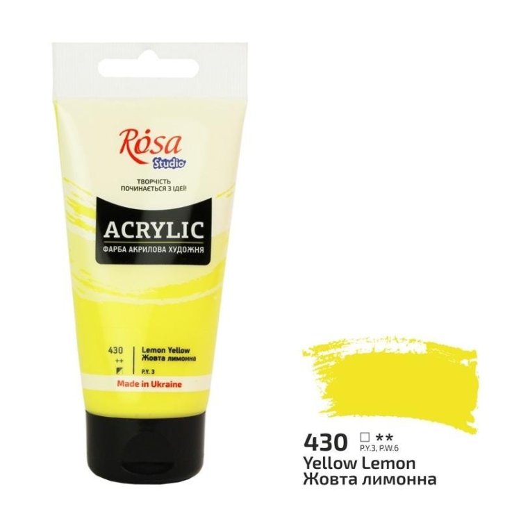 Farba akrylowa lemon yellow 430 75ml