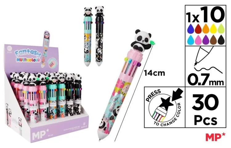 Długopis wielokolorowy 10w1 0.7mm panda (30szt)