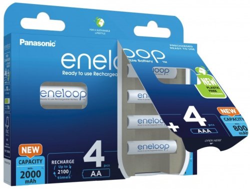 PANASONIC ENELOOP ZESTAW 4x AA 2000mAh + 4x AAA 800mAh