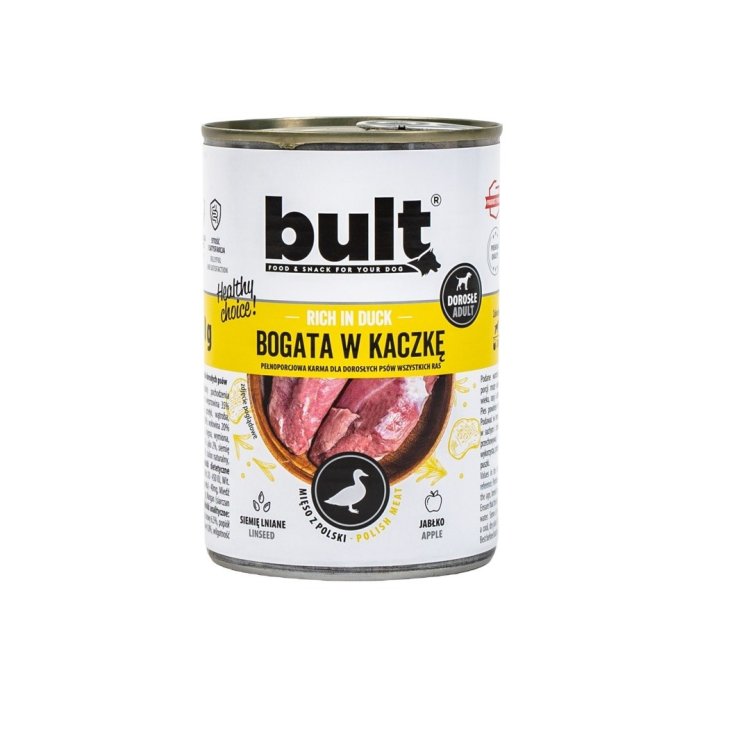 BULT mielonka bogata w kaczkę puszka dla psa 400g