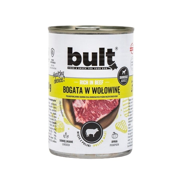 BULT mielonka bogata w wołowinę puszka dla psa 400g
