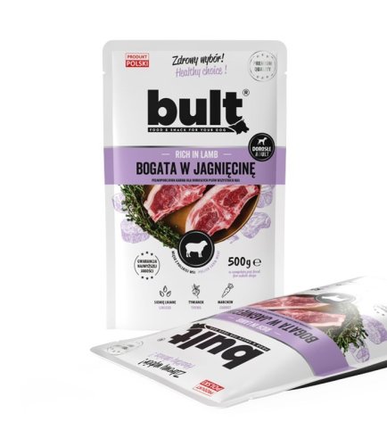BULT mielonka bogata w jagnięcinę saszetka dla psa 500g