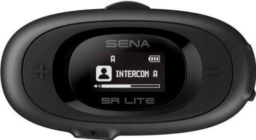 Interkom motocyklowy Sena 5R-01D 5R Lite Bluetooth 5.1 700m z wyświetlaczem LCD i uniwersalnym zestawem mikrofonów na 2 kaski