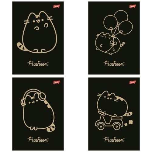 Zeszyt A5/60K kratka laminowany Pusheen (10szt)