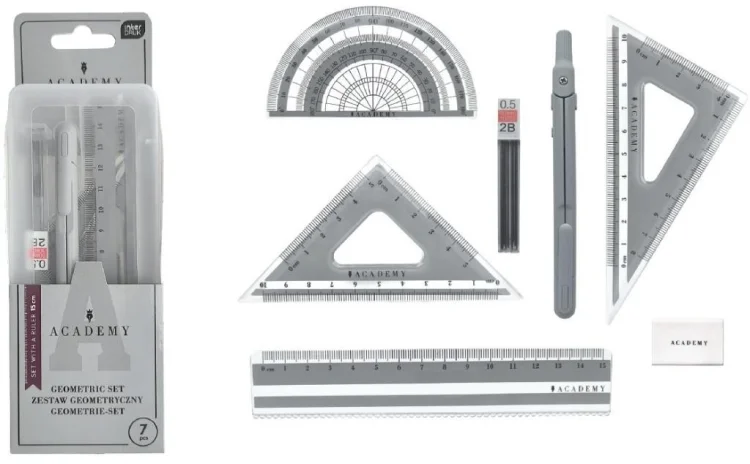 Zestaw geometryczny w pudelku Smart Academy 7el