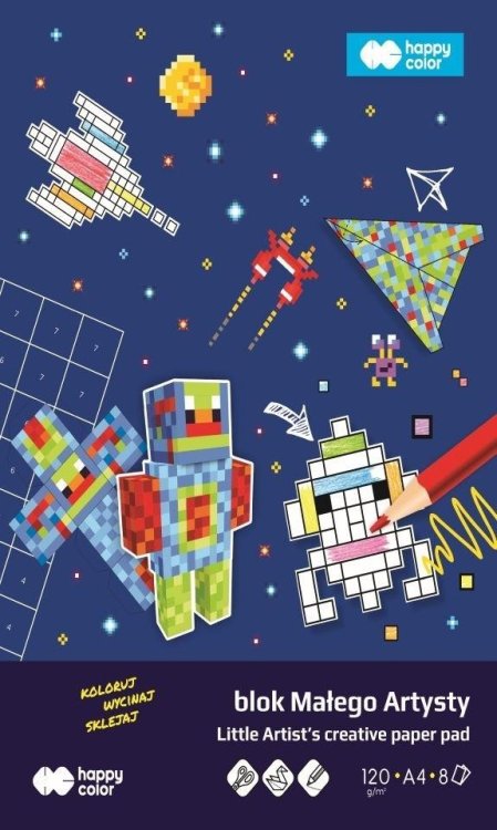 Blok małego artysty A4 8 ark Pixi Planet