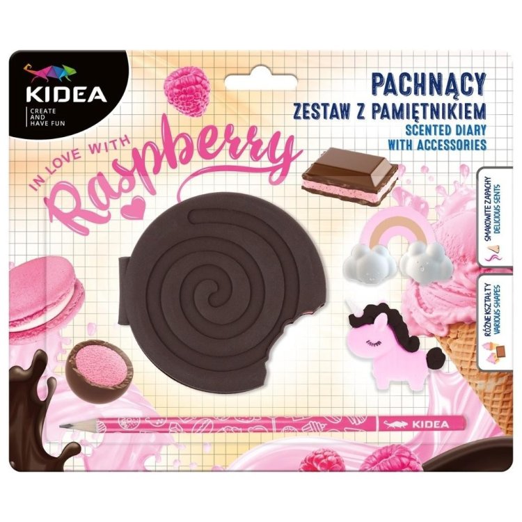 Pamiętnik z akcesoriami Malinowy krem KIDEA