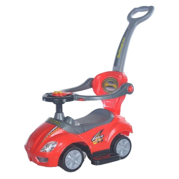 Jeździk z rączką 3w1 Mega Car czerwony