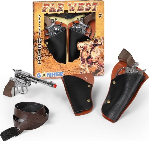 Zestaw kowbojski 2 rewolwery + pasek