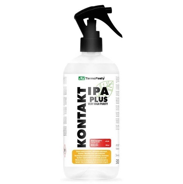 Kontakt IPA Plus, Płyn ze spryskiwaczem zawiera alkohol izopropylowy wysokiej czystości. Usuwa wszelkie zanieczyszczenia z elementów optycznych. Nie p